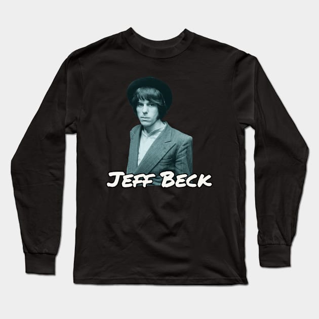 Retro Jeff Beck Long Sleeve T-Shirt by Defective Cable 